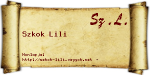 Szkok Lili névjegykártya