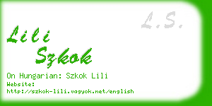 lili szkok business card